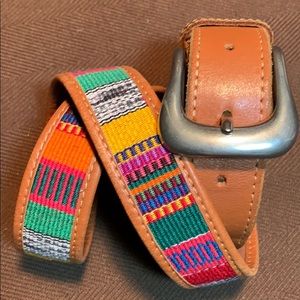 NWOT Handmade in Guatemala rainbow 🌈 leather belt